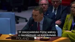 Wystąpienie Ministra Radosława Sikorskiego w ONZ.