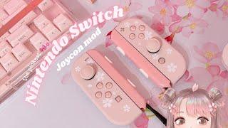 turning my Switch to pink! Nintendo Switch joycon shell replacement mod  step by step tutorial