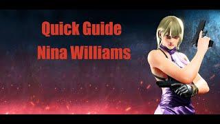 Quick Guide Nina Williams Tekken 8 (Hayshida step, SS1 cancel, butterfly...)
