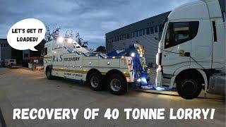 RECOVERY OF 40 TONNE LORRY! UK HEAVY RECOVERY!