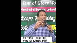 GOD DOESN'T COUNT YOUR HAIRS BUT NUMBERS THEM #englishchristianmessages