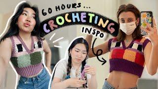 Crocheting That Sweater Vest (emma chamberlain) as a Beginner | JENerationDIY