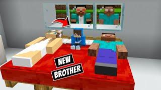 I PRANKED HEROBRINE WITH HIS NEW BROTHER in MINECRAFT