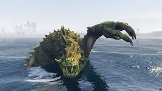 GTA 5 - Giant Croc Attack The City