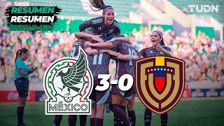 Resumen y goles | México 3-0 Venezuela | Amistoso Femenil 2024 | TUDN