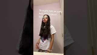 Who wants a curly hair routine?? #curlyhair #straighthair