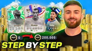 How to Make 200k Coins FAST in EAFC 24?! (0-200K step by step TRADING GUIDE) *BEST SNIPING FILTERS*