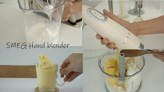 Using Smeg Hand Blender Home Cafe_Making Souffle Pancakes and Mango Smoothie