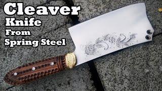 ️ Forging Cleaver Knife From LandRover Spring Steel | Cara Buat Pisau Daging