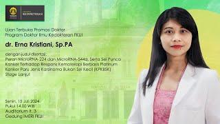 [Promosi Doktor] dr. Erna Kristiani, Sp.PA | Program Doktor Ilmu  Kedokteran