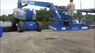 Cherry Picker Almost Becomes Catapult