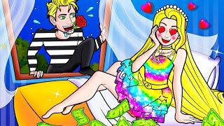 [paper dolls] Rainbow Rapunzel Daughter and Bad Boyfriend | LOL Surprise DIYs