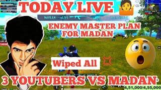 Today Live  3 YOUTUBERS VS MADAN  Full  Last Zone #madan #bgmitamil #bgmilive