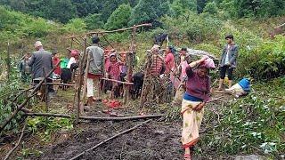 Very Hardworking Nepali Mountain Village Daily Life | Dry Leaf collection | VillageLifeNepal