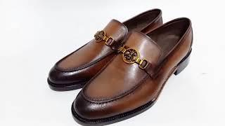 Zerbin Brown Milano Leather Loafers