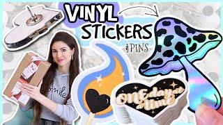 Sticker Mule Unboxing - Custom Vinyl Die Cut Stickers & Acrylic Pins Review