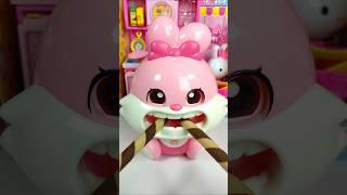 Satisfying with Unboxing & Review Cute Pink Rabbit Eating Chocolate Toy Video | ASMR Videos no music