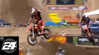 Chase Sexton tosses goggles, crashes out of Moto 1 in Pro Motocross opener | Motorsports on NBC