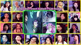 【海外の反応】Demon Slayer Season 3 Episode 9 Girls Reaction 鬼滅の刃 刀鍛冶の里編 9話 女の子- Muichiro Tokito vs Gyokko