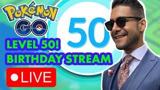 [IRL NYC] Hitting Level 50! Birthday Stream till late! - Hosting and Grinding - #PokemonGo Live!