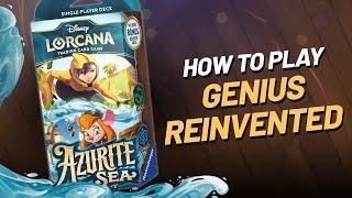 How to Play! 🟢 Genius Reinvented Starter Deck Strategy | Disney Lorcana Azurite Sea