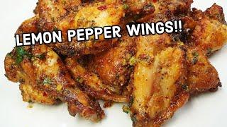 Lemon Pepper Chicken Wings In Air Fryer | Or Make Them In Oven |