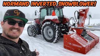 Normand 92 Hybrid Inverted Snowblower on Case Farmall 110c Tractor