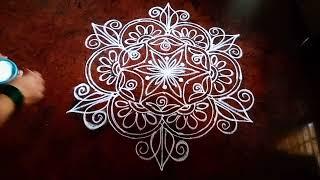 easy rangoli simple and beautiful rangoli designs  5×3 dots beautiful kolam beautiful muggulu