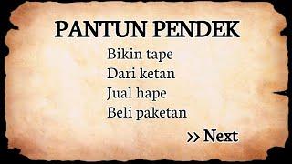 PANTUN PENDEK