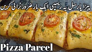 Pizza Parcel Recipe||Homemade Pizza Parcel Recipe By Kitchen With Zarmeen.