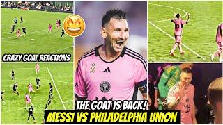 All Crowd Angles of MESSI 2 Goals in 4 Minutes for Inter Miami vs Philadelphia Union Reactions