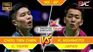 Chou Tien Chen 周天成 vs Kenta Nishimoto | Singapore Open Badminton 2024 2024年新加坡羽毛球公開賽