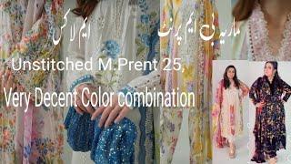 Maria B Unstitched M.Prent 25,|Very Decent And Summer Color combination#fashion