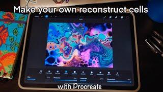 Reconstruct Cells Tutorial, Procreate Digital Pour Art #fluidart #procreate #digitalart #abstract