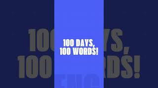 Trailer |100 Days, 100 Words: Vocabulary Challenge | Coming Soon  #LearnNewWords #WordOfTheDay