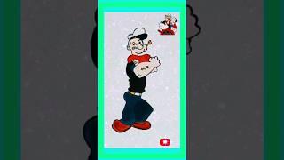 Drawing Popeye-the Sailorman #shorts #unstoppable @pri_cre80vity