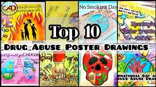 International day against drug abuse drawing/drug abuse awareness poster/Drugs poster