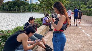  Relaxing Walk Benchakitti Park | the Popular Spot in Bangkok Downtown | Walking Tour 4K HDR