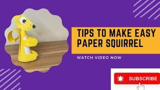 How to make a paper squirrel | Easy paper craft