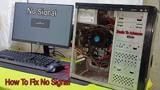 How To Fix NO Signal Monitor Hindi | No Signal In Desktop Monitor | No Display Black Screen 