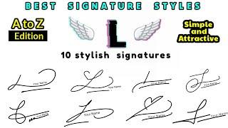 10 ways to sign letter L | How to sign the letter L | Letter L Signature design