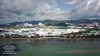 Coastal views : Trade/Industrial Zones, Penang Island, Malaysia