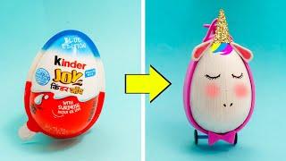 DIY Mini Unicorn trolley bag from kinder joy || Make miniature unicorn trolley bag @Craftube4u