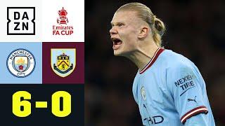 Haaland dreifach, Alvarez doppelt! Burnley geht unter: Man City - Burnley 6:0 | FA Cup | DAZN