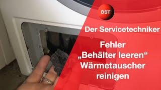 Fehler Behälter leeren Wärmetauscher reinigen - So geht es!