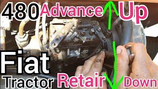 how to 480 tractor diesel pump advance setting