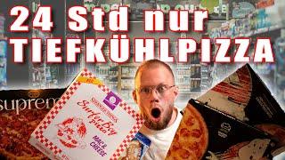 24 Stunden nur Tiefkühlpizza mit den meisten Kalorien essen!