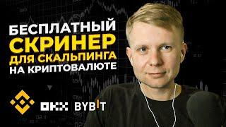 Бесплатный скринер для скальпинга на криптовалюте  / Free cryptocurrency scalping screener