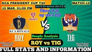 ROY vs TIG Dream11 Team Prediction | ROY vs TIG President CUP T20 | ROY vs TIG Dream11 Match Today