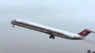 Meridiana MD-82 I-SMET takeoff Hamburg